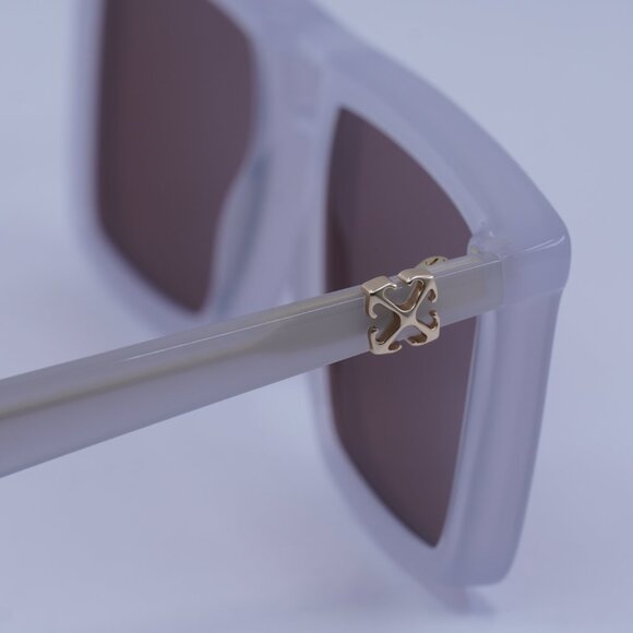 Off-White OERI13W STRATFORD 0964 Sunglasses Grey Square Frame, Brown Lenses - Picture 8 of 9